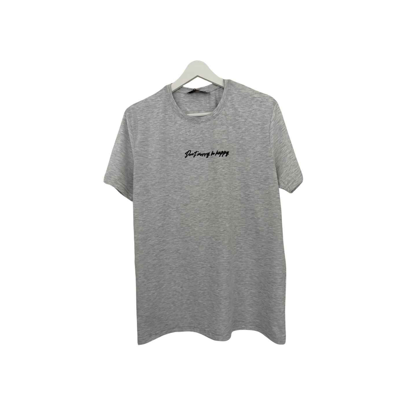 Erkek Açık Gri Basic T-shirt - Günlük Rahat Stil