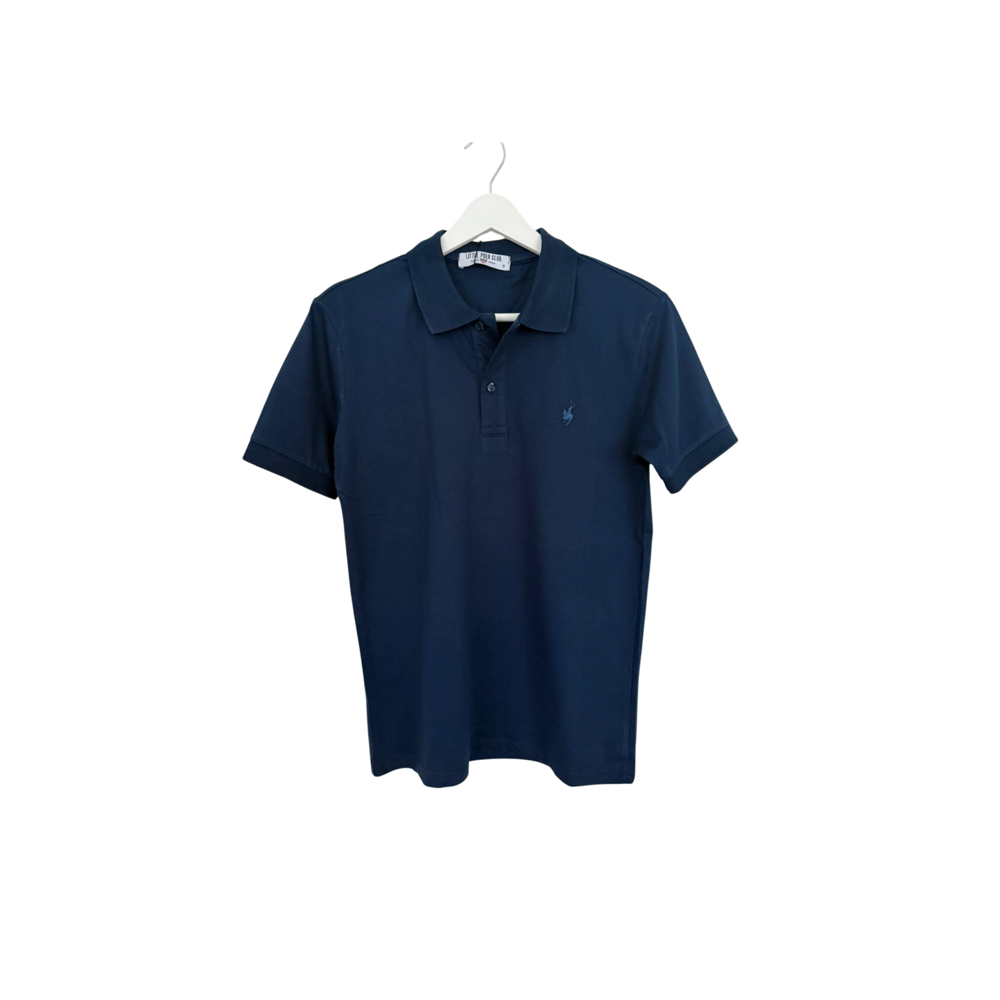 Erkek Lacivert Polo Yaka Basic T-shirt