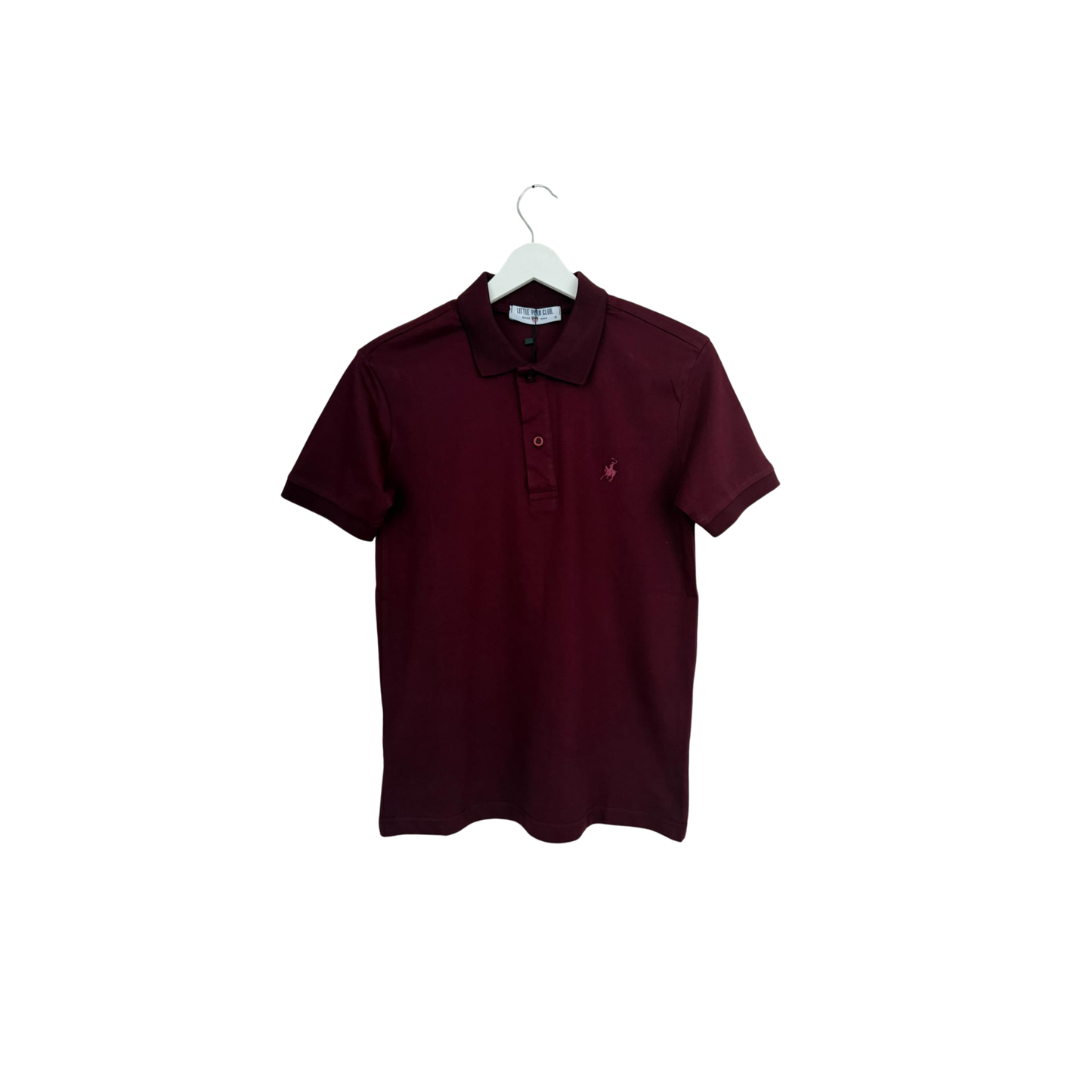 Erkek Bordo Polo Yaka Basic T-shirt